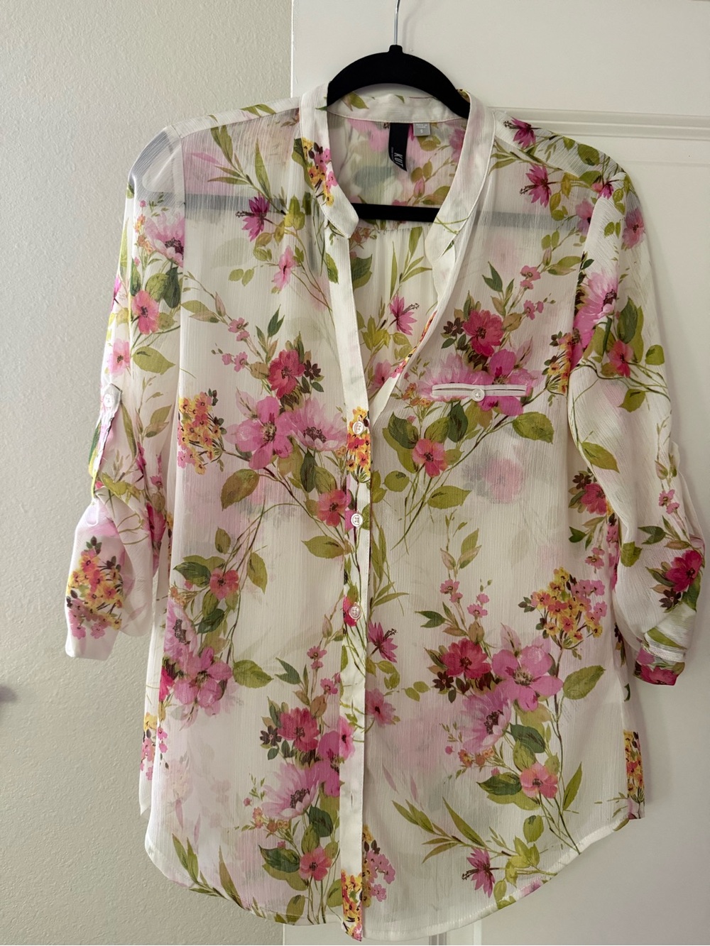 KUT From the Kloth blouse, sheer and floral